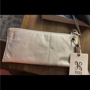 HOBO Metallic Leather Wristlet